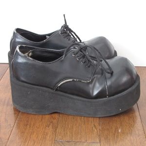 90s Demonia 9- 9.5 Wedge Platform Shoes